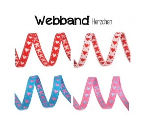 Webband - Herzen Breite 10 mm